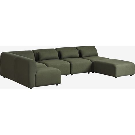 Divano componibile angolare in 5 pezzi con pouf Fogler SKLUM            