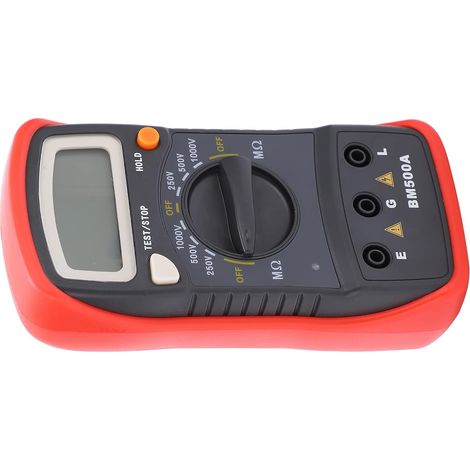 Multímetro digital, comprobador de resistencia de 1999 ohmios, megóhmetro LCD, comprobador de aislamiento BM500A 1000V (1/5)
