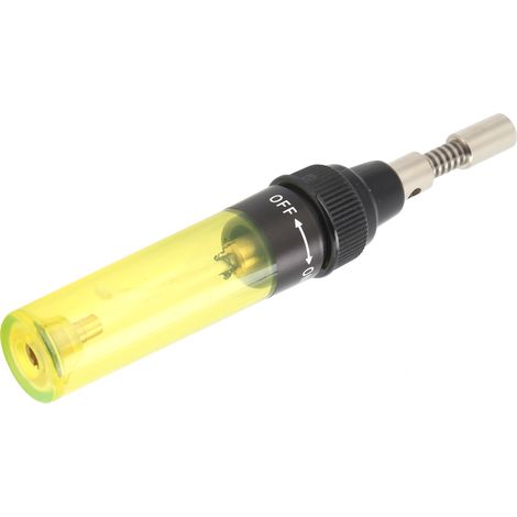 Fer à souder à gaz rechargeable avec du butane pur, 8 ml, VA-100, jaune transparent (1/5)