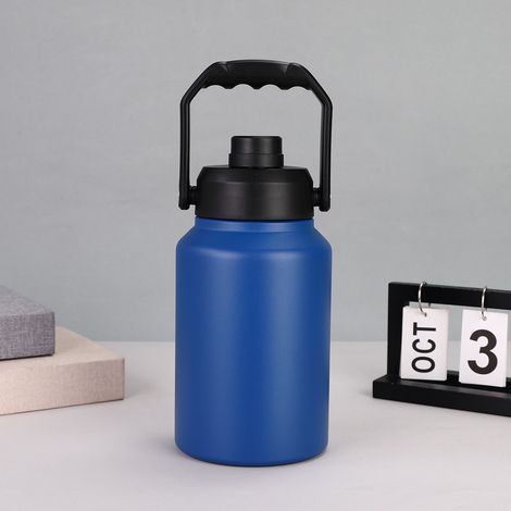 Gourde isotherme 2L Acier Inox 316 Triple Paroi Conservation 48h Froid 24h Chaud Large Ouverture Poignée Robuste Sport Camping Voyage (1/4)