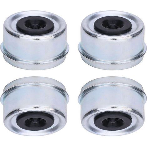 4 Sätze Radkappen aus Metall und Gummi für Anhänger, Staubschutzkappen für Achsen von 900 bis 1600 kg (2000-3500 lb).