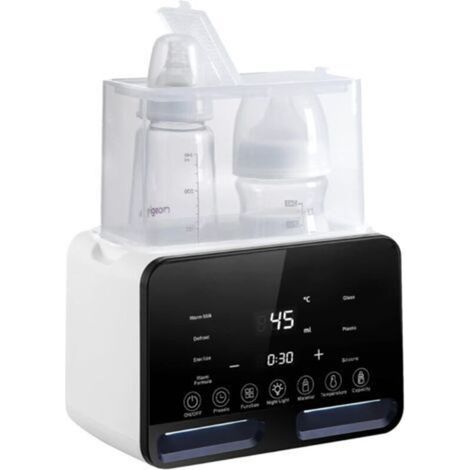 Chauffe-biberon Stérilisateur pour Bébés 7-en-1 Chauffe-lait, Dégivrage Réchauffeur Rapide Pour Aliments avec Veilleuse Grand Écran LCD, Chauffage des Aliments pour biberons (1/4)