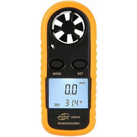 Anémomètre numérique GM816, anémomètre horizontal à énergie éolienne (1/5)