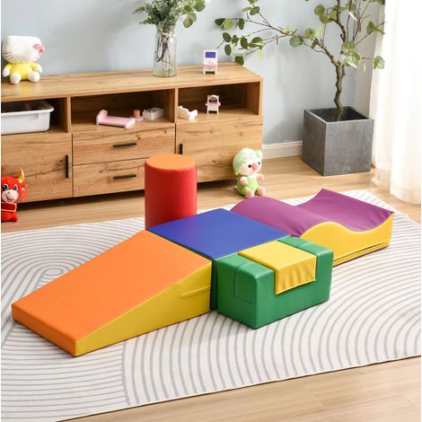 Blocs mousse enfant modulables 6 pièces jaune HAVRYA (1/5)