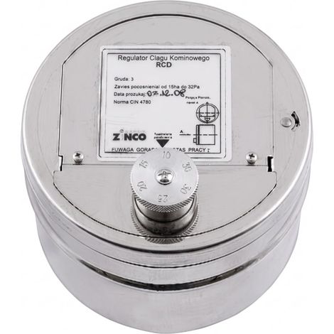 Maka Regolatore Automatico di Tiraggio Canna Fumaria Acciaio Inox Ø 150 mm (1/4)
