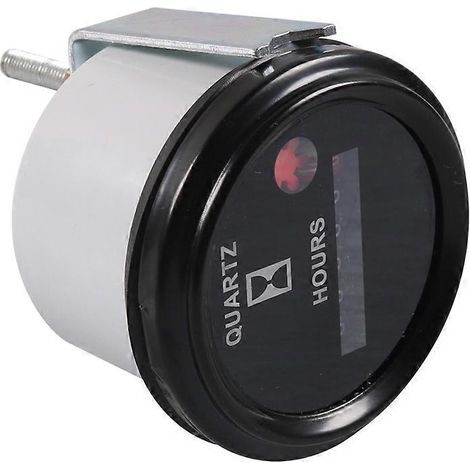 Compteur horaire à quartz rond précis 12236 V CC/CA à 6 chiffres pour moteur de bateau, voiture ou camion. (1/5)