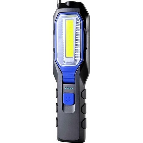Lampes de poche (standard) Lampe Mecanicien Led Rechargeable Lampe de Travail COB Portable Rechargeable USB 2800mAh Batterie, Lampe torche à LED avec aimant, crochet et cable de chargement 3 en 1 (1/5)