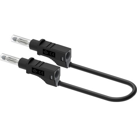 Electro PJP 2210/600V-CD1-100N Messleitung Steckanschluss 4 mm 100 cm Schwarz 1 St. (1/3)