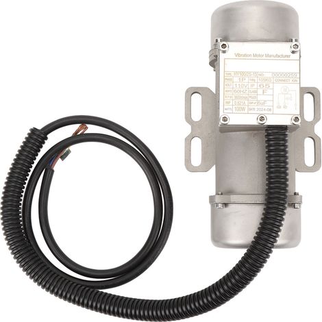 Einphasen-Vibrationsmotor für Beton, 3600 U/min, Edelstahl, Schutzart IP65, leise, 100 W, für Rütteltische und Siebmaschinen (1/5)