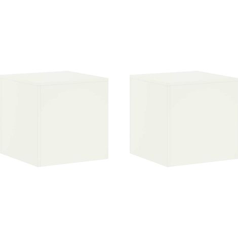 vidaXL Soporte de plantas 2 pcs Blanco 40 x 40 x 40 cm Acero