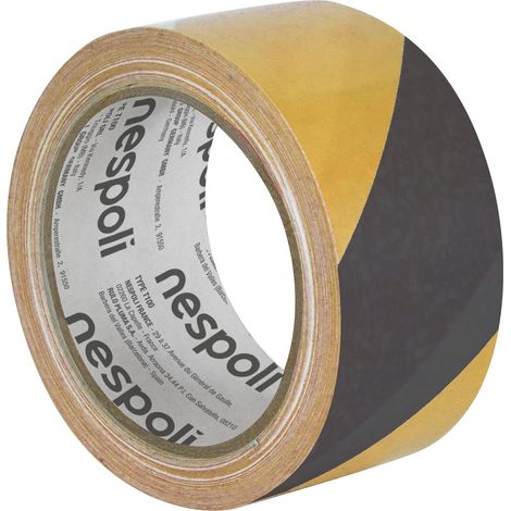 Nespoli Nastro Segnaletico Nero Giallo 50mm x 33m