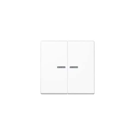 Jung Balancín para pulsador KNX, F10, con guía de luz, duroplástico, Serie A, blanco alpino A 102 KO5 WW