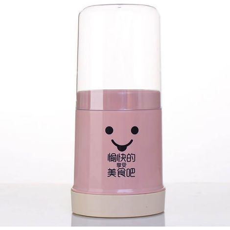 Porte-baguettes mignon avec couvercle anti-poussière, base amovible et design éco-responsable pour cuisine rose