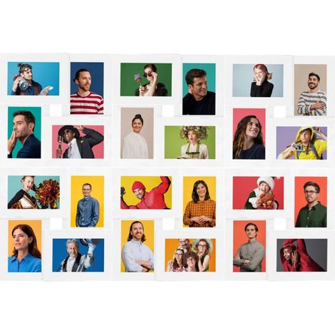 Collage de cadres photo de photo 24x(10x15 cm) Blanc MDF CFW936092 (1/5)