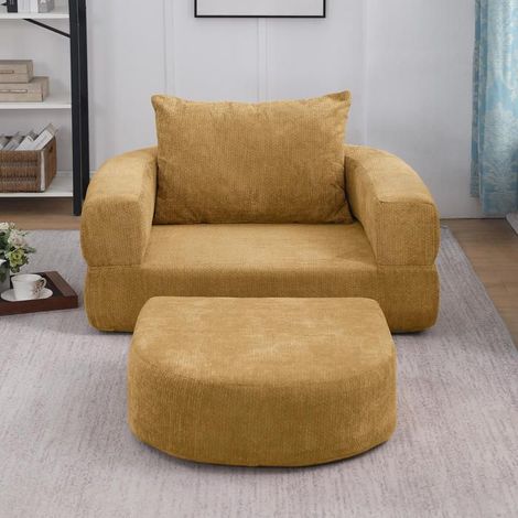 Canapé matelas pliable accoudoirs amovibles format portable sans montage base antidérapante (1/5)