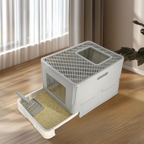 BingoPaw Lettiera per Gatti Chiusa Toilette per gatti con cassetto per gatti fino a 7 kg (1/5)