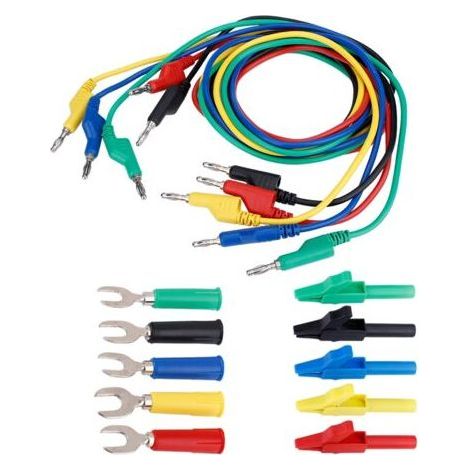 4mm Banana to Banana Plug Test Lead Kit for Multimeter Alligator Clip and U Type Probe (P1036A) (1/5)