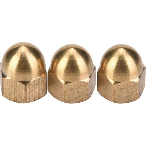 Kit d'écrous borgnes en laiton, écrous hexagonaux à tête bombée, fixations pour véhicules (M5, 20 pièces) (1/5)