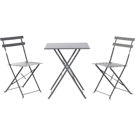 Mesa Set 3 Metal 60X60X71 Gris (1/5)