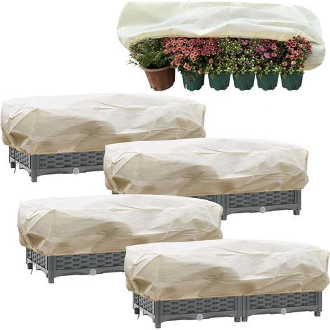 Housse de Protection pour Plantes d'hiver, Protecteur de Plantes de Balcon, Couverture Rectangulaire de Protection des Plantes Contre Le Gel, Housse Hivernage Plante avec Cordon de Serrage (1/5)