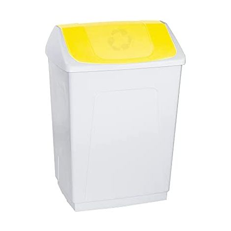 Denox 55L poubelle blanche et jaune 55 litres
