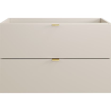 Meuble sous vasque suspendu - Coloris beige - 80 cm - LAVENA (1/3)