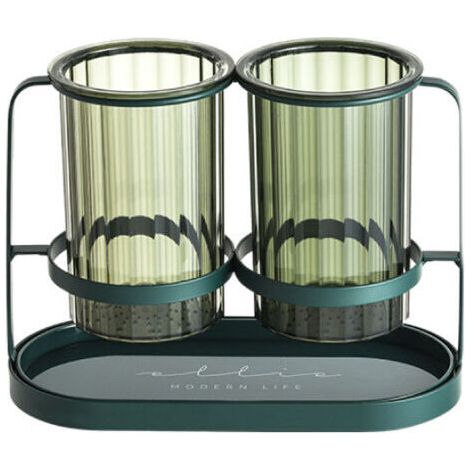 BUNTHAUS Panier à couverts avec égouttoir à couverts amovible, égouttoir à couverts, porte-ustensiles de cuisine pour organiser et ranger couteaux, fourchettes, cuillères, baguettes