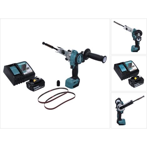 Makita DBS 180 RG1 Akku Bandfeile 18 V 9 x 533 mm Brushless + 1x Akku 6,0 Ah + Ladegerät