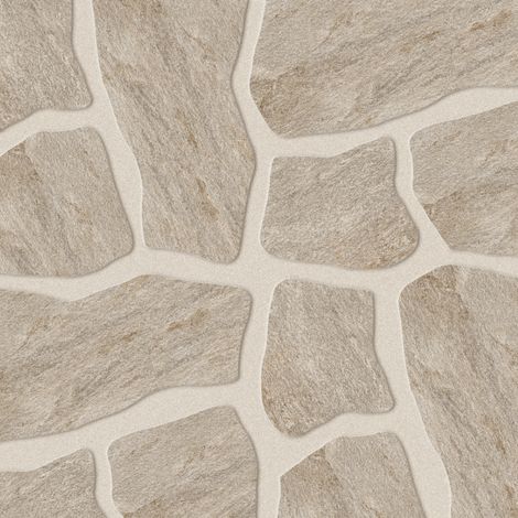 Carrelage effet Pierre Quartzite Gris Argent Dalle A+B 54x54x2 cm Salvero - Sol extérieur (vendu par carton de 0,796 m²) - RO'MA CARRELAGE (1/4)