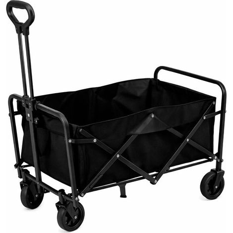 PROGARDEN carro plegable negro 60 l , carro plegable negro 60 l