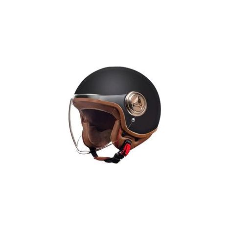 Casque Moto Demi-Jet Homme ECE Homologué Casque Semi-Ouvert Casque Jet Urbain Casque Moto Et Scooter Compact Femme Adulte avec Anti (1/4)