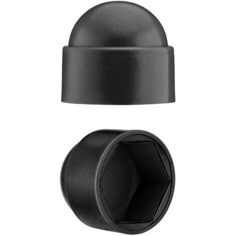 Cache-écrous M10 pour clé de 17 Noir 100 pcs (1/3)