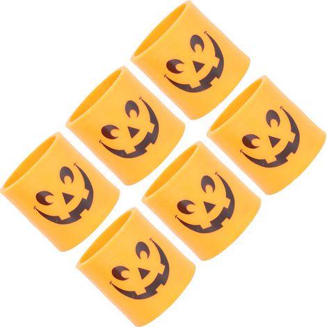 Bougies LED citrouille d'Halloween à piles, bougies sans flamme vacillantes, décoration intérieure, coquillage orange, grand visage souriant, jaune scintillant (1/5)