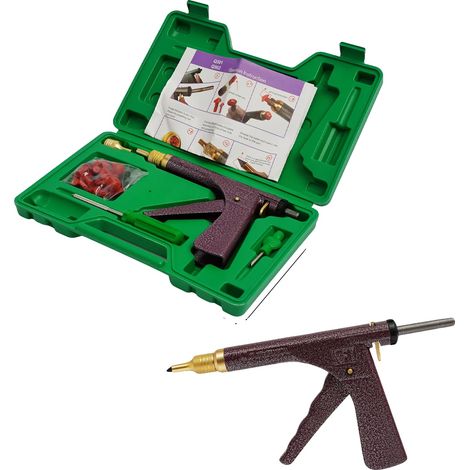 Kit de réparation de pneus, bouchons en champignon, boîte de rangement pratique, Marron clair (1/2)