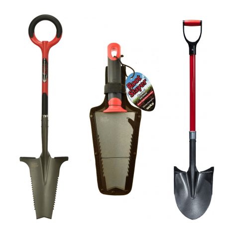 ROOTSLAYER - VENTEO - Pack RootSlayer™ - Noir - Adulte - RootSlayer™+RootSlayer à main™+RootSlayer Pelle à rebords™ - Acier de carbone