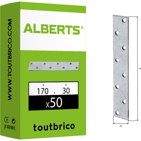 GAH Attache plate longueur 170 mm largeur 30 mm épaisseur 3 mm 50 pièces ( 3000200392 ) (1/3)