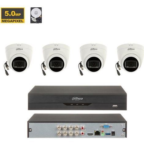 Dahua Kit videosorveglianza HDD 1Tb + 4 Telecamera Dome 5Mp - XVR5108HS-4KL-I3