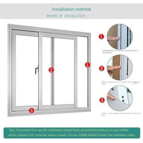 Bande D Etancheite Autocollante - 20 M - 7 X 12 Mm - Pour Portes Et Fenetres - 1 Unite (1/5)