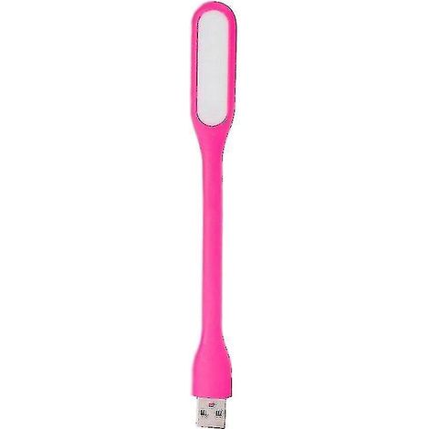 Lampe de lecture LED mini USB 5V 1,2W avec batterie externe intégrée, rose