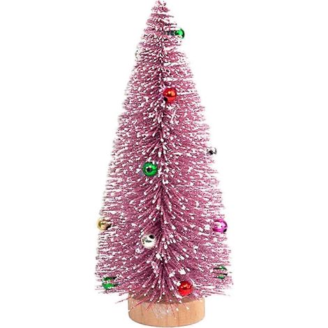 Sapin de Noël rose, décoration de Noël, décoration de bureau, mise en scène, décoration de porte (1/5)