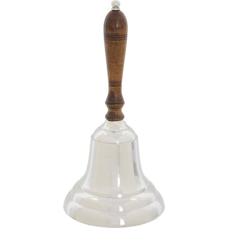 Cloche Déco Rétro "Johan" 46cm Argent (1/3)