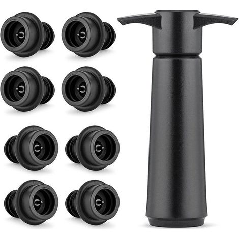Pompe à vide pour vin, pompe à vin avec 8 bouchons réutilisables, accessoires pour la conservation du vin (1/5)