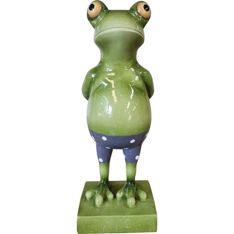 Dekofigur Frosch stehend 30 cm bunt Dekofigur