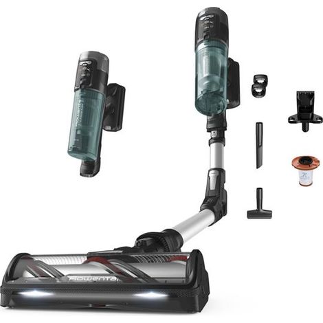 Rowenta RH9A32 2-in-1 stick vacuum Batería Secar Sin bolsa Aluminio, Verde