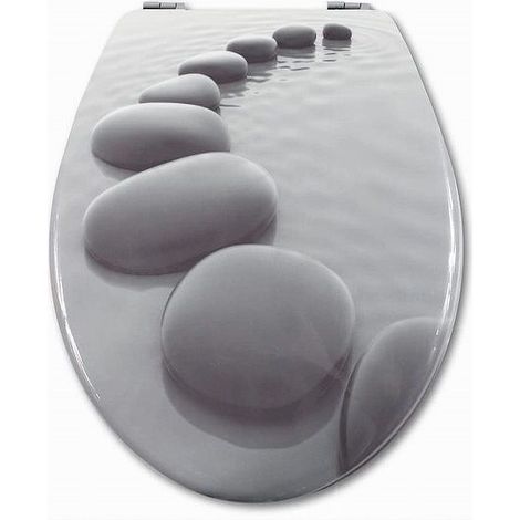 Trade Shop - KOPRIWATER UNIVERSALE MIT STAMP PIETRE ZEN COPRI TAVOLETTA WC BATHROOM - -3,5 - (1/5)