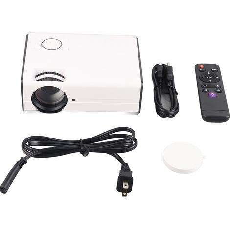 Projecteur LCD 4K HD 1080P, portable mini projecteur domestique extérieur avec télécommande, compatible Android, prise US 110-260V (1/5)