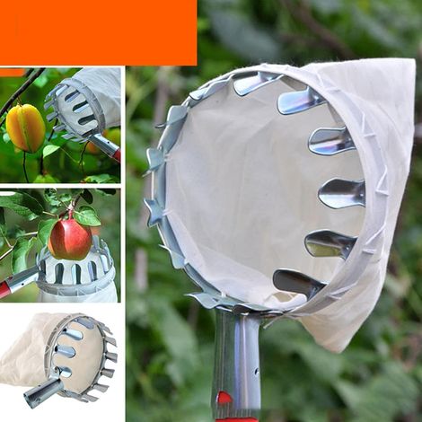 Outils de cueillette fruits cerises en têtes panier récolteuse 16 cm 1 PC Métal (1/5)