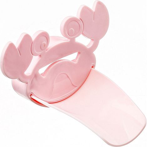 Robinet Extenseur Enfant Crabe Mignon Accessoire Lavabo Rose (1/5)