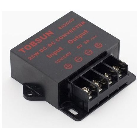 DC-Leistungswandler DC-Abwärtsspannungswandler 12V/24V auf 5V 5A 25W DC-Buck-Wandler, einstellbar für LED-Bildschirme, Automobilindustrie, Elektrotechnik usw. (1/5)