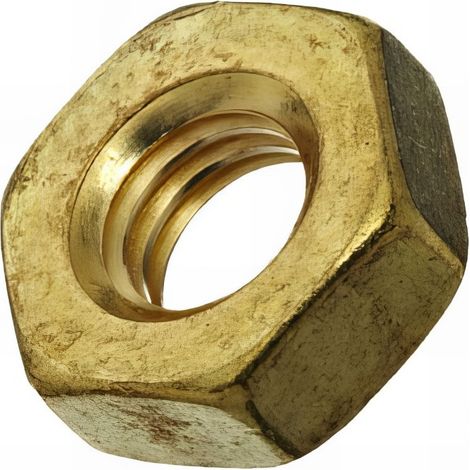25 écrous HU DIN934 laiton mm - Diamètre 20 mm mm